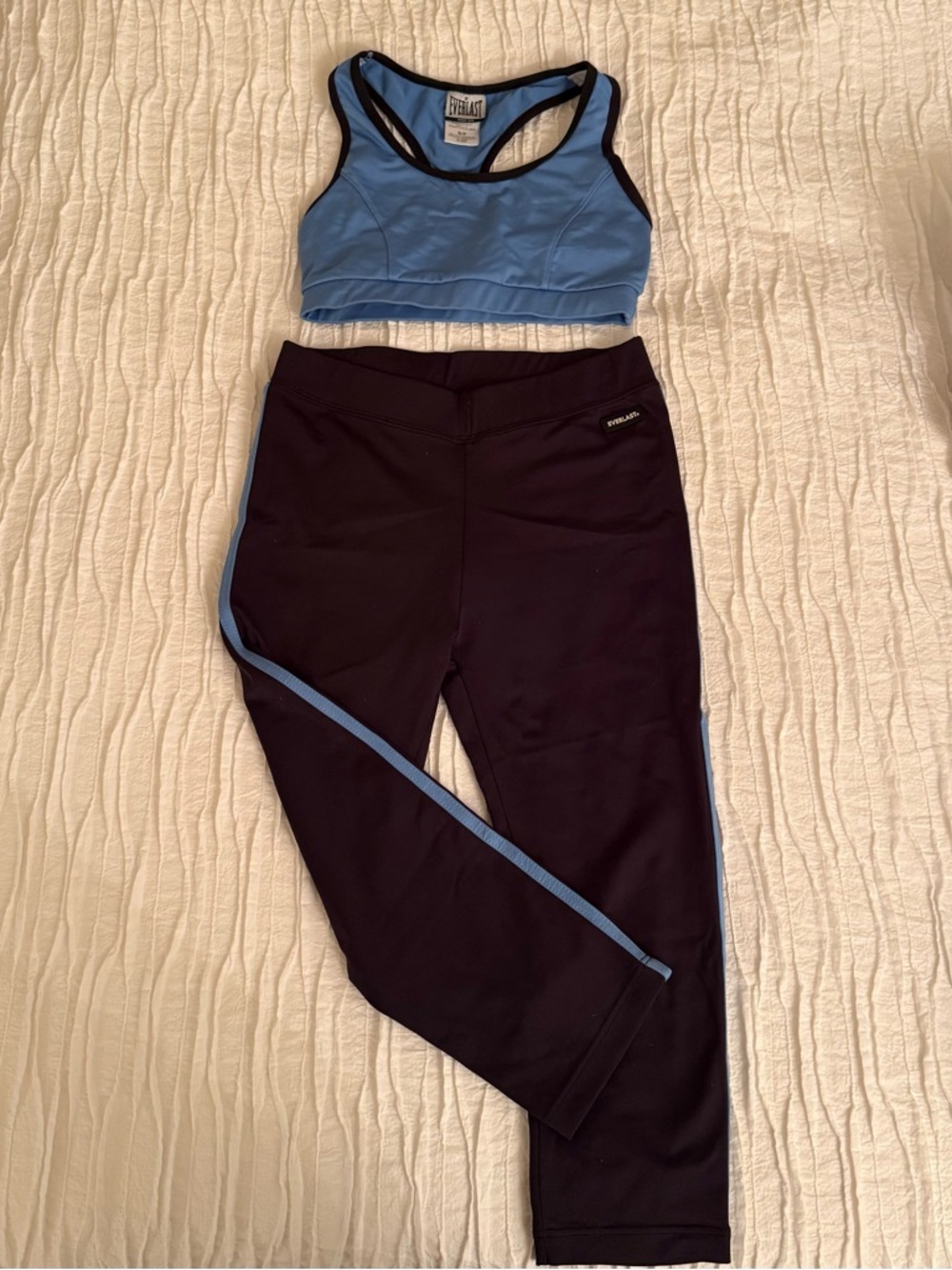 Everlast Blue & Black Athletic Top & Leggings